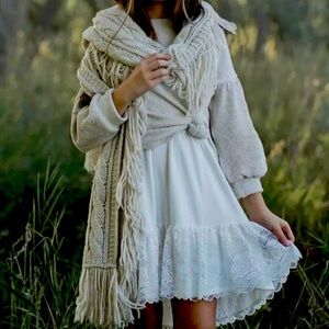 Joyfolie Girl's Gracelyn Slip Dress in Cream 12 NWT